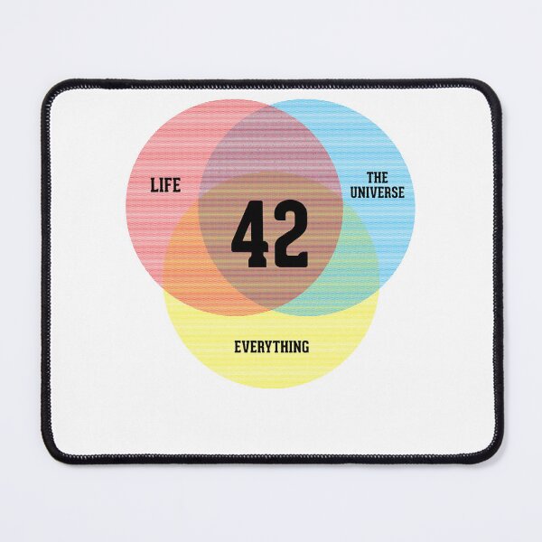 Item preview, Venn Diagram: Life, the Universe & Everything designed and sold by CarolineDubois1.
