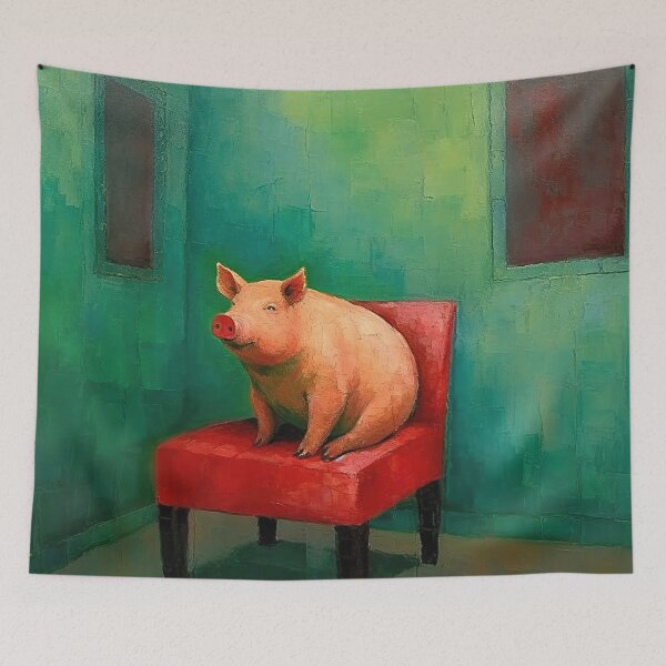 Item preview, Happy Pig On A Chair designed and sold by YoPedro.