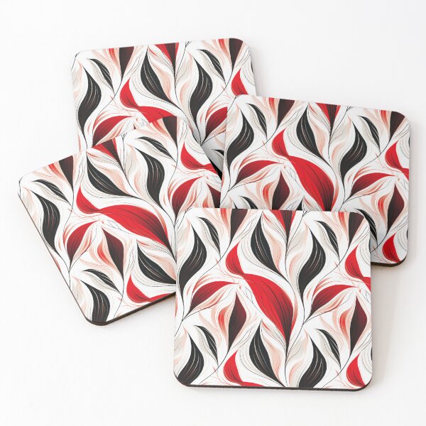Item preview, bicolor abstract leaves designed and sold by SBD-Shop.