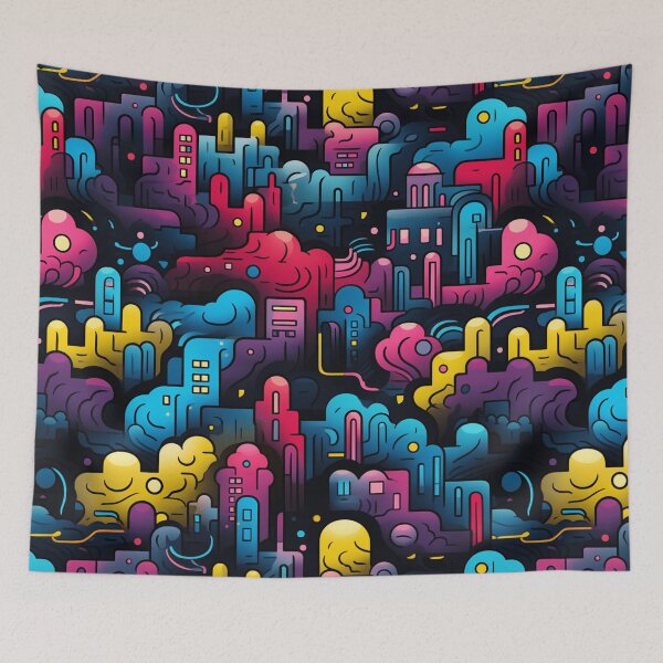 Item preview,  "Urban Incandescence: A Vivid and Dynamic Abstract Pattern" designed and sold by SBD-Shop.