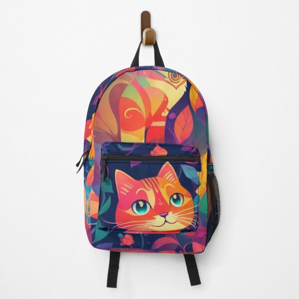 Item preview, Enchanting Cat Cartoon Doodle Seamless Pattern - Vibrant Colors and Organic Beauty designed and sold by LEVI SALVIAN JANITRA.