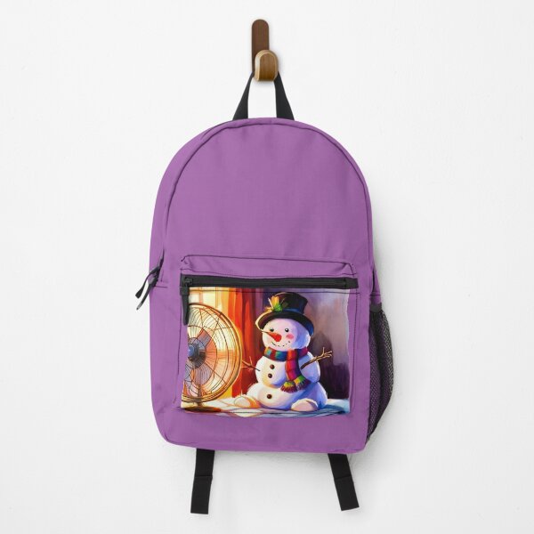 Item preview, Snowman in front of a Fan feeling the Heat of Global Warming designed and sold by DreamyEscapism.