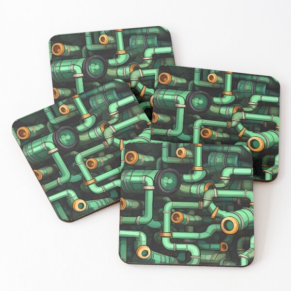 Item preview, Tangled Green Scifi Pipe Network – Seamless designed and sold by GalacticLabs.
