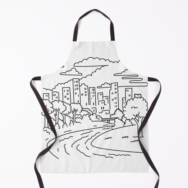 Item preview, Buffalo Bayou Park near Downtown Houston Texas USA Mono Line Art designed and sold by patrimonio.