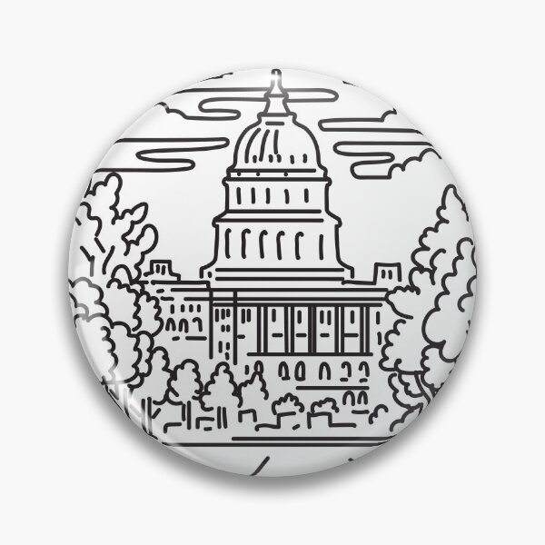 Item preview, US Capitol Building in Washington DC USA Monoline Art designed and sold by patrimonio.