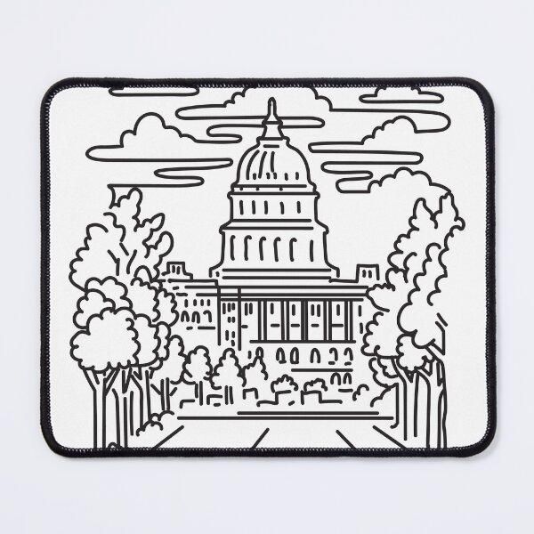 Item preview, US Capitol Building in Washington DC USA Monoline Art designed and sold by patrimonio.