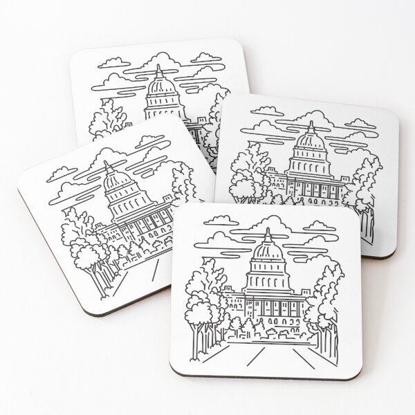 Item preview, US Capitol Building in Washington DC USA Monoline Art designed and sold by patrimonio.