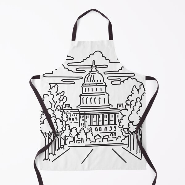 Item preview, US Capitol Building in Washington DC USA Monoline Art designed and sold by patrimonio.
