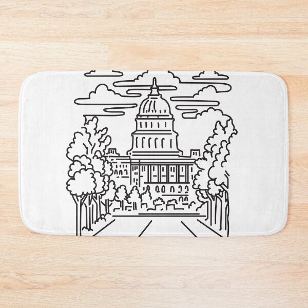 Item preview, US Capitol Building in Washington DC USA Monoline Art designed and sold by patrimonio.