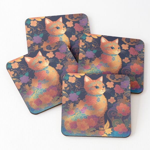 Item preview, Vibrant Cute Cat Cartoon Doodle Seamless Pattern - Mesmerizing Digital Illustration designed and sold by LEVI SALVIAN JANITRA.