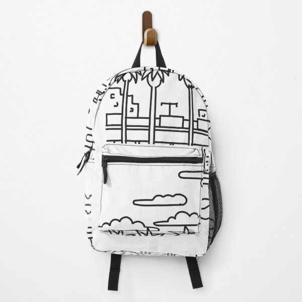 Item preview, Venice Beach Boardwalk Los Angeles County California USA Mono Line Art designed and sold by patrimonio.