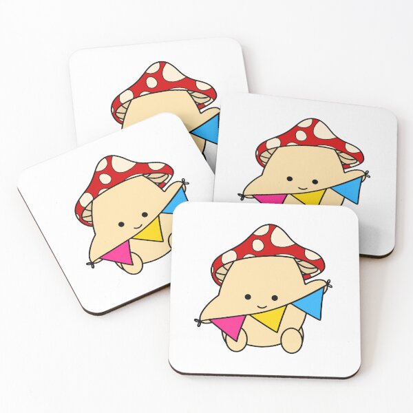 Item preview, Pansexual flag mushroom designed and sold by bookwoof.