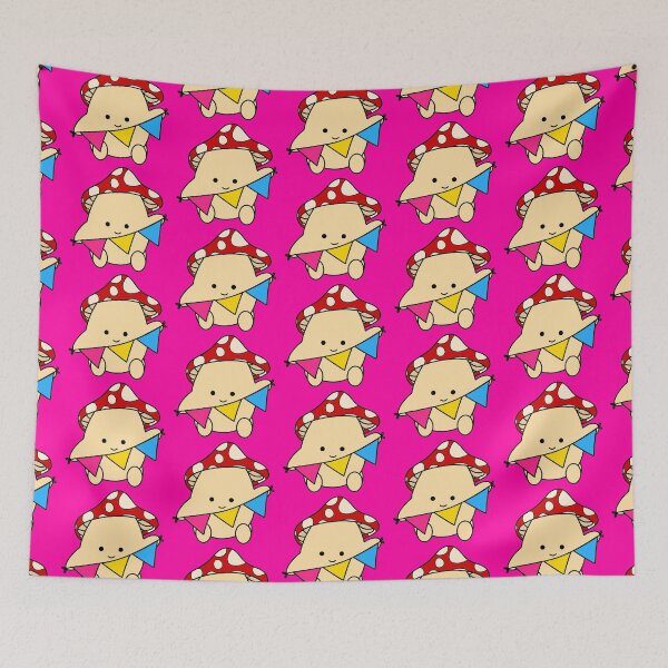Item preview, Pansexual flag mushroom designed and sold by bookwoof.