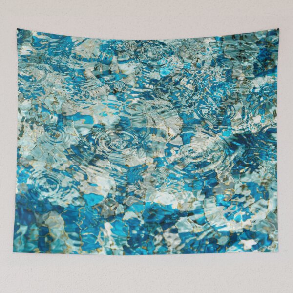 Item preview, Mesmerizing Abstract Fluidity in Aquamarine Turquoise and Sapphire designed and sold by Georgia Mizuleva.