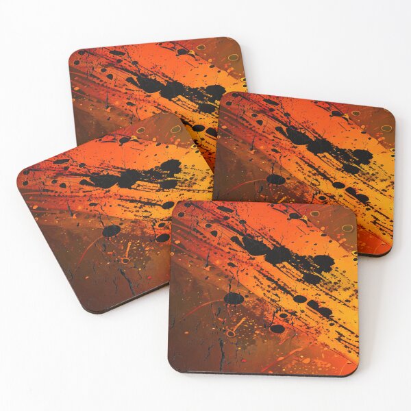 Item preview, orange black, abstract, vintage design designed and sold by marvin barth.