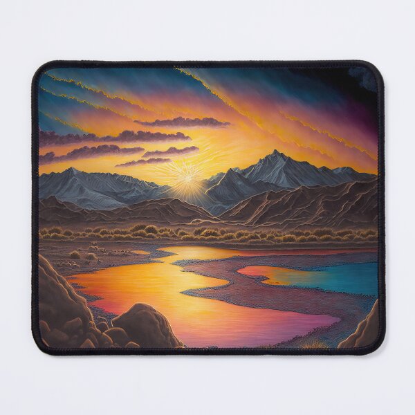Item preview, COLORED CHALK DRAWING OF SUNSET OVER EASTERN SIERRAS designed and sold by ArtbyRolleen.