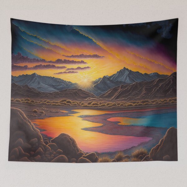 Item preview, COLORED CHALK DRAWING OF SUNSET OVER EASTERN SIERRAS designed and sold by ArtbyRolleen.