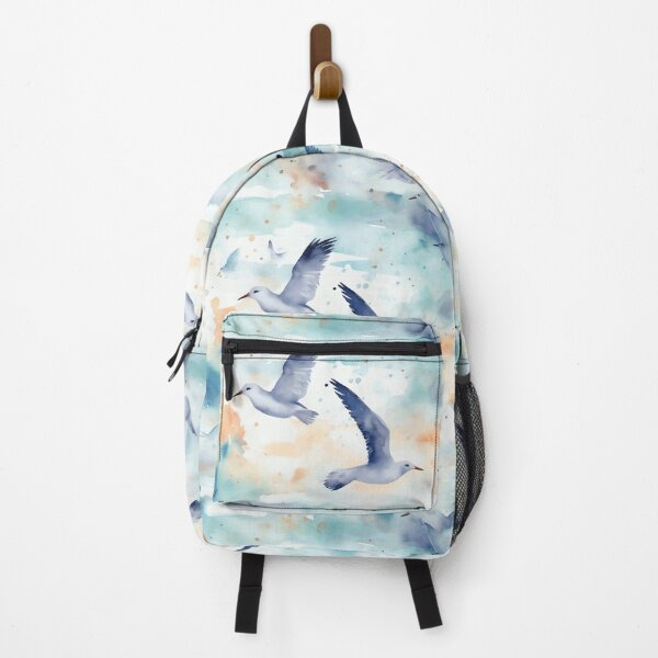 Item preview, Watercolor Soft Colors Flying Seagulls designed and sold by PixelPop1.