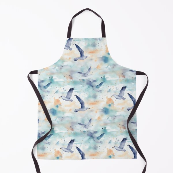 Item preview, Watercolor Soft Colors Flying Seagulls designed and sold by PixelPop1.