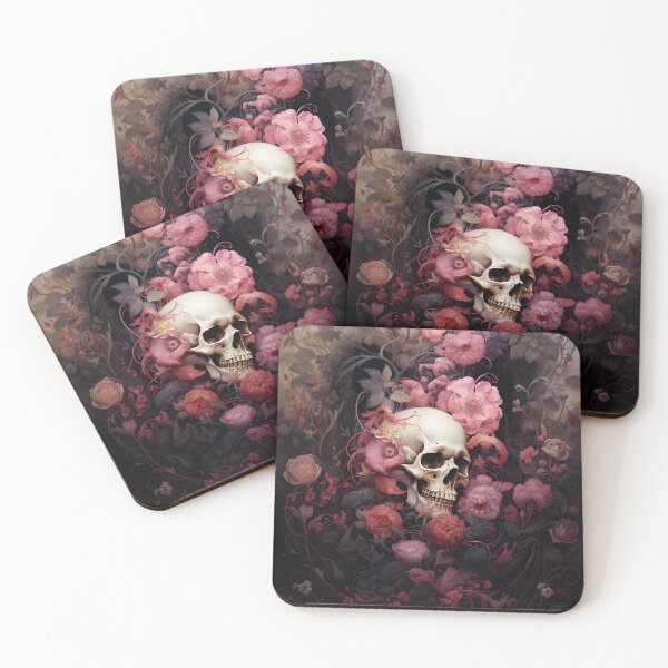 Item preview, A Story Silenced: Darkly Beautiful Floral Skull designed and sold by 20th-eclipse.