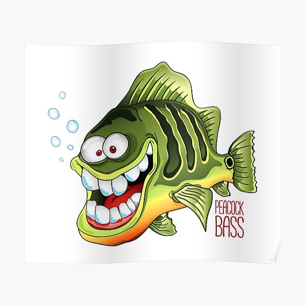 Happy Fish - Peacock Bass Poster