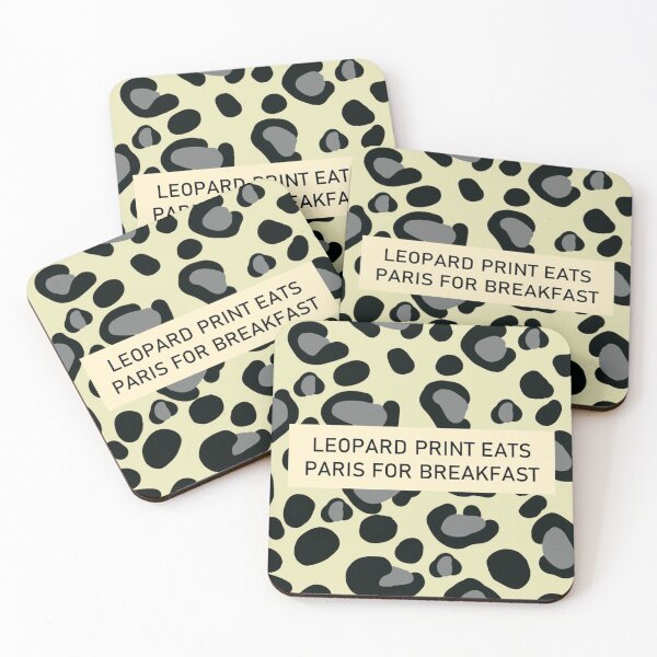 Item preview, Leopard Print Eats Paris For Breakfast designed and sold by montville-art.