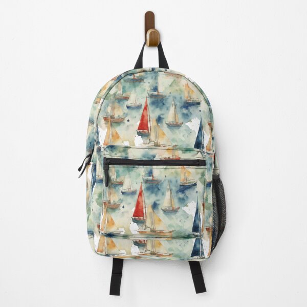 Item preview, Watercolor Soft Colors Sailboats Pattern designed and sold by PixelPop1.