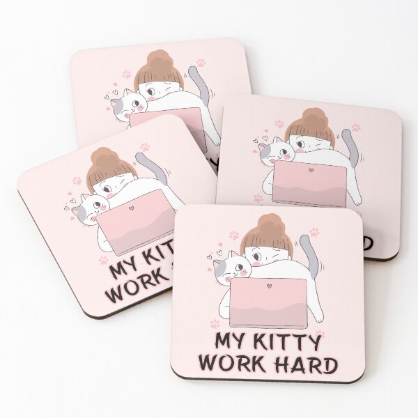 Aperçu de l'œuvre My kitty work hard créée et vendue par Magic-almix.