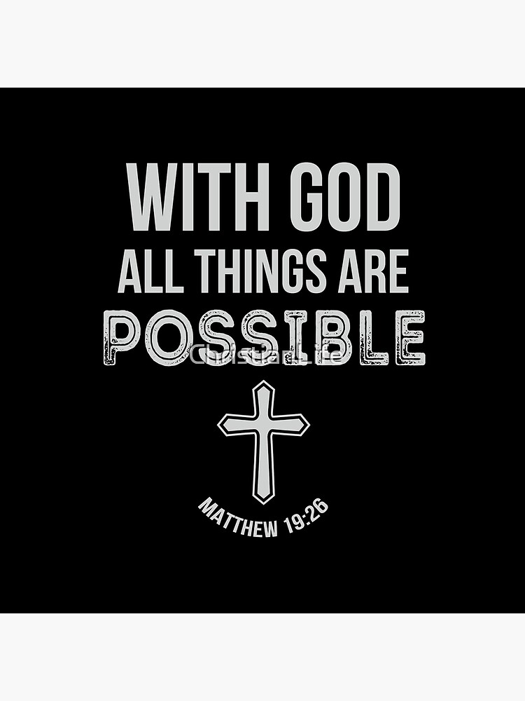 Christian Tote Bag - Faith with God All Things Are Possible