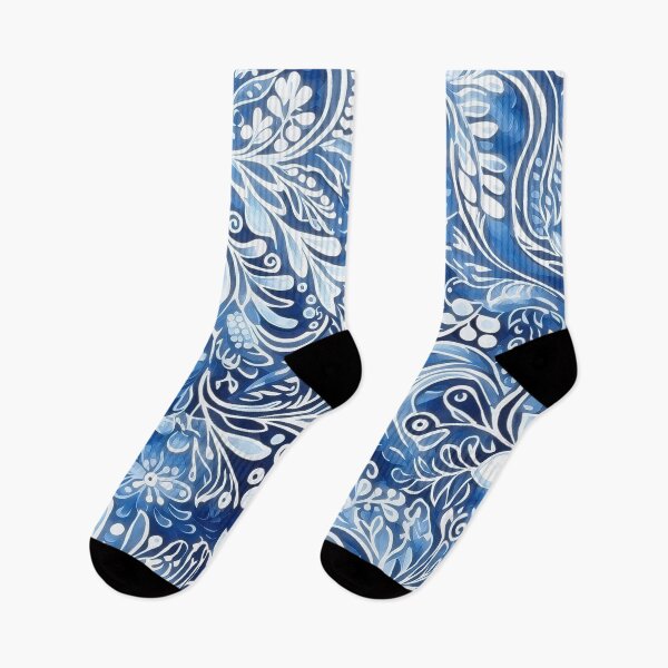 Item preview, Blue Pacific Floral Print Pattern designed and sold by Amy Olsen.