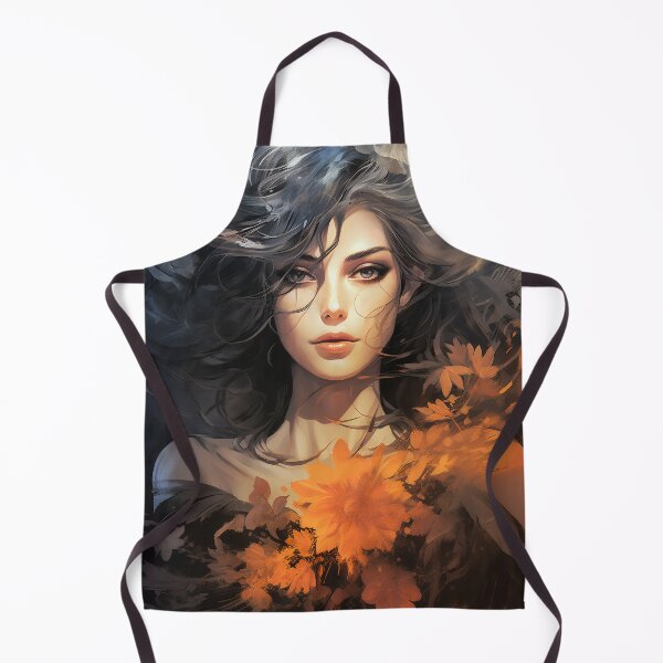 Item preview, Enchanting Whispers: A Woman Amidst Autumn Leaves designed and sold by oanaunciuleanu.