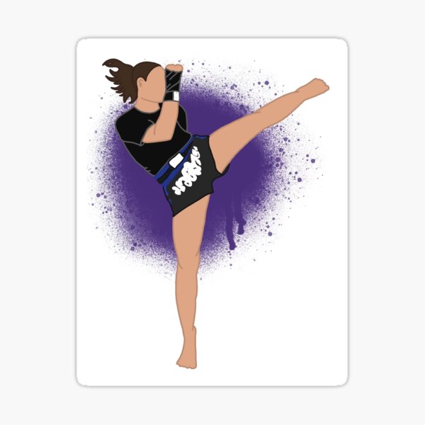 Item preview, Muay Thai Girl - Kicking - Purple designed and sold by clnyusa.