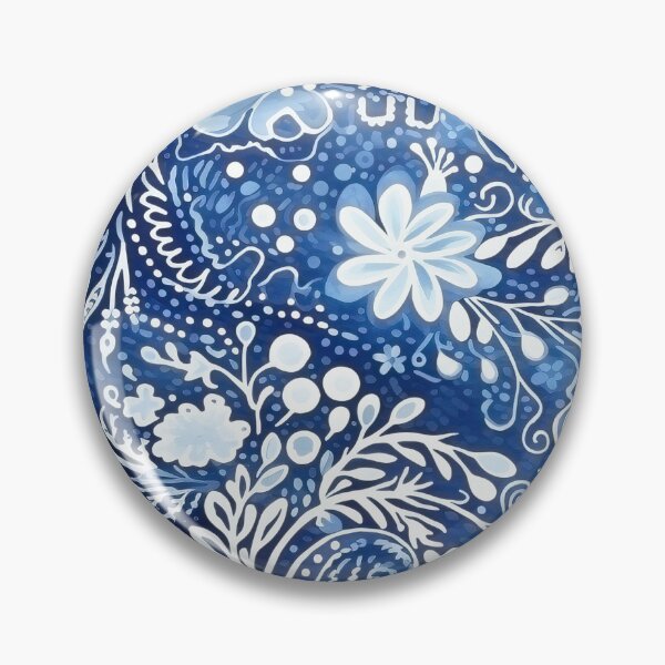 Item preview, Blue Pacific Floral Print Pattern designed and sold by Amy Olsen.
