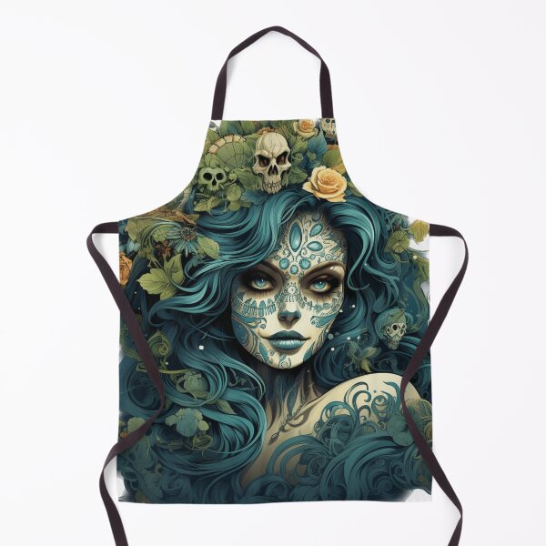 Item preview, Green Sugar skull woman designed and sold by EliteShadow.