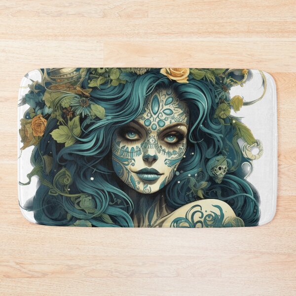 Item preview, Green Sugar skull woman  designed and sold by EliteShadow.