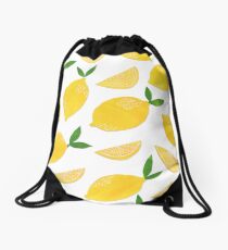 Cut + Paste Lemon Pattern Drawstring Bag