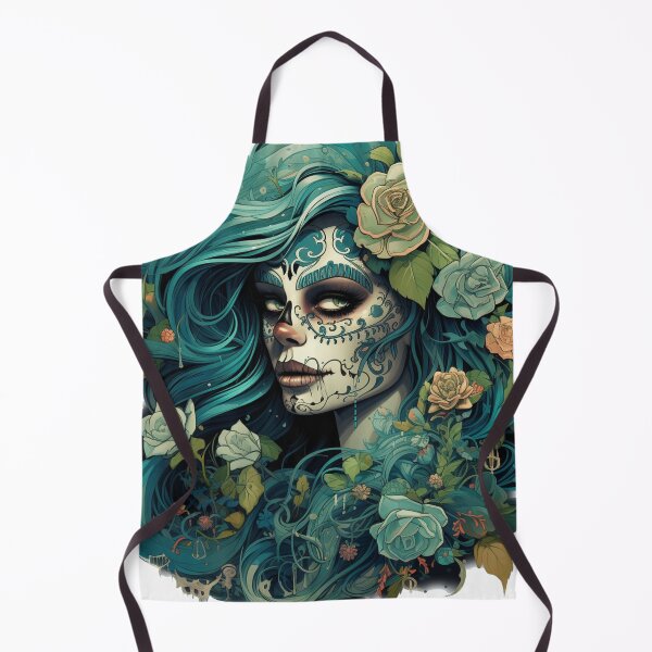Item preview, Green Sugar skull woman #2 designed and sold by EliteShadow.