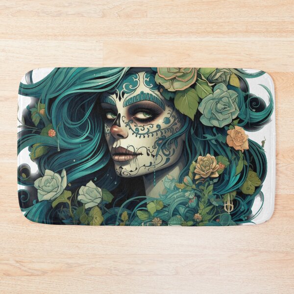 Item preview, Green Sugar skull woman #2 designed and sold by EliteShadow.