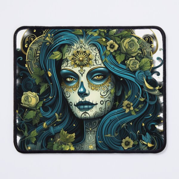 Item preview, Green Sugar skull woman #3 designed and sold by EliteShadow.
