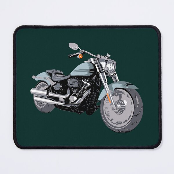 Item preview, HD FatBoy Motorcycle Barracuda Blue  designed and sold by CandidaDoucette.