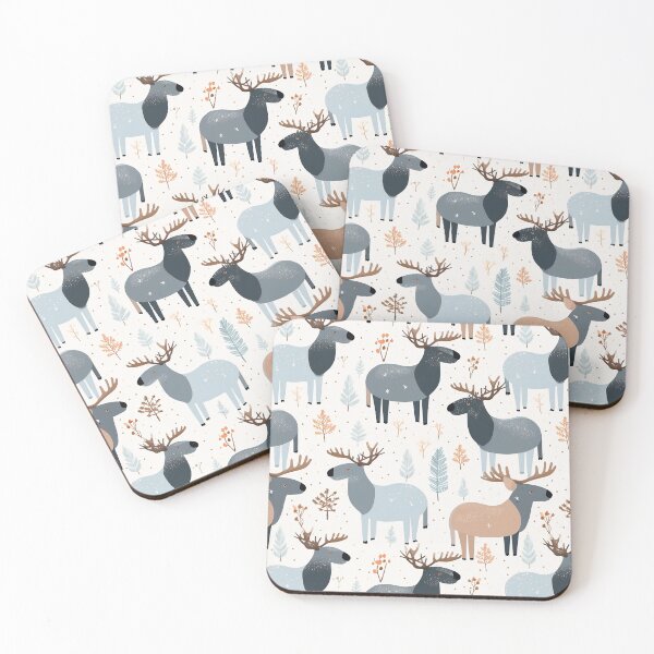 Item preview, Cute moose pattern designed and sold by Lexa Pix.