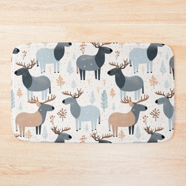 Item preview, Cute moose pattern designed and sold by Lexa Pix.