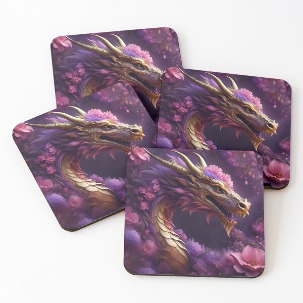 Item preview, Blossoming Guardians: Majestic Floral Dragon Artwork designed and sold by CraftyAnimal.