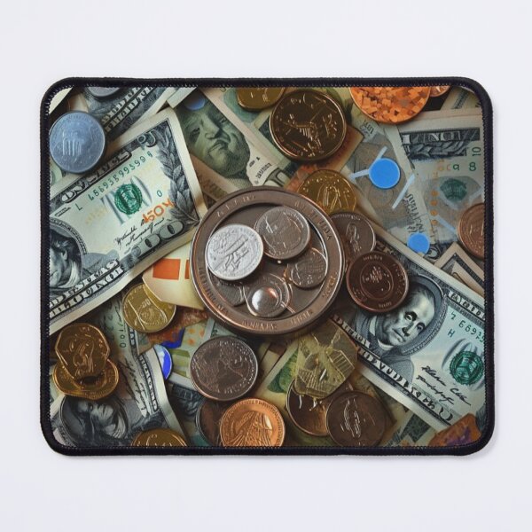 Item preview, Wealth of Nations - Pile of Various US Coins and Money, Financial Abundance designed and sold by Dubage603.