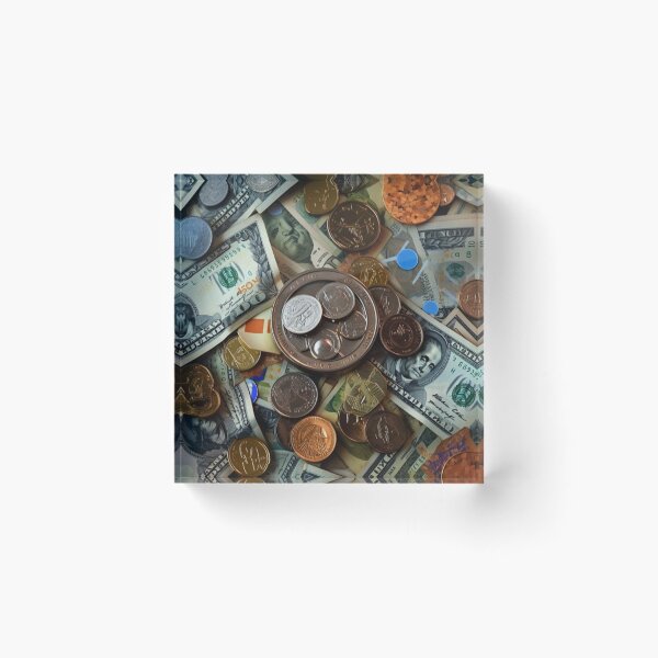 Item preview, Wealth of Nations - Pile of Various US Coins and Money, Financial Abundance designed and sold by Dubage603.