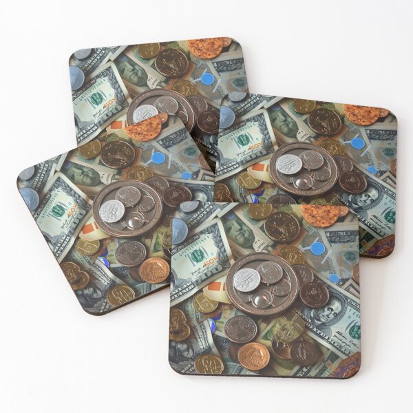 Item preview, Wealth of Nations - Pile of Various US Coins and Money, Financial Abundance designed and sold by Dubage603.