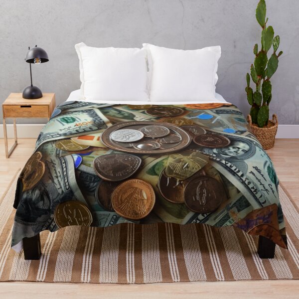 Item preview, Wealth of Nations - Pile of Various US Coins and Money, Financial Abundance designed and sold by Dubage603.