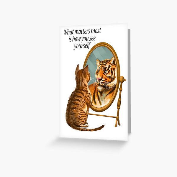 Artikel-Vorschau von Katzen- und Tigerspiegelnachricht, designt und verkauft von HazyNZ.