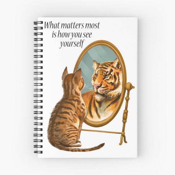 Item preview, Cat and Tiger Mirror Message designed and sold by HazyNZ.