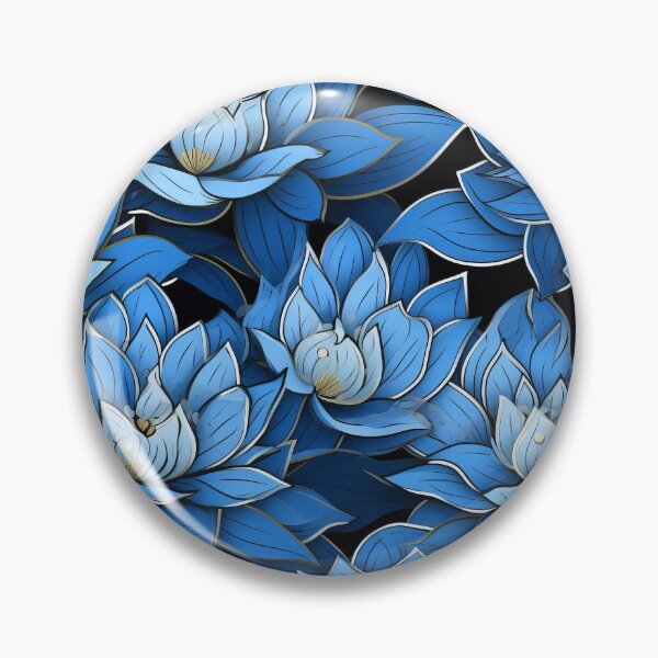 Item preview, Blue Lotus Flower Seamless Repeating Pattern designed and sold by Supra-Mundane.